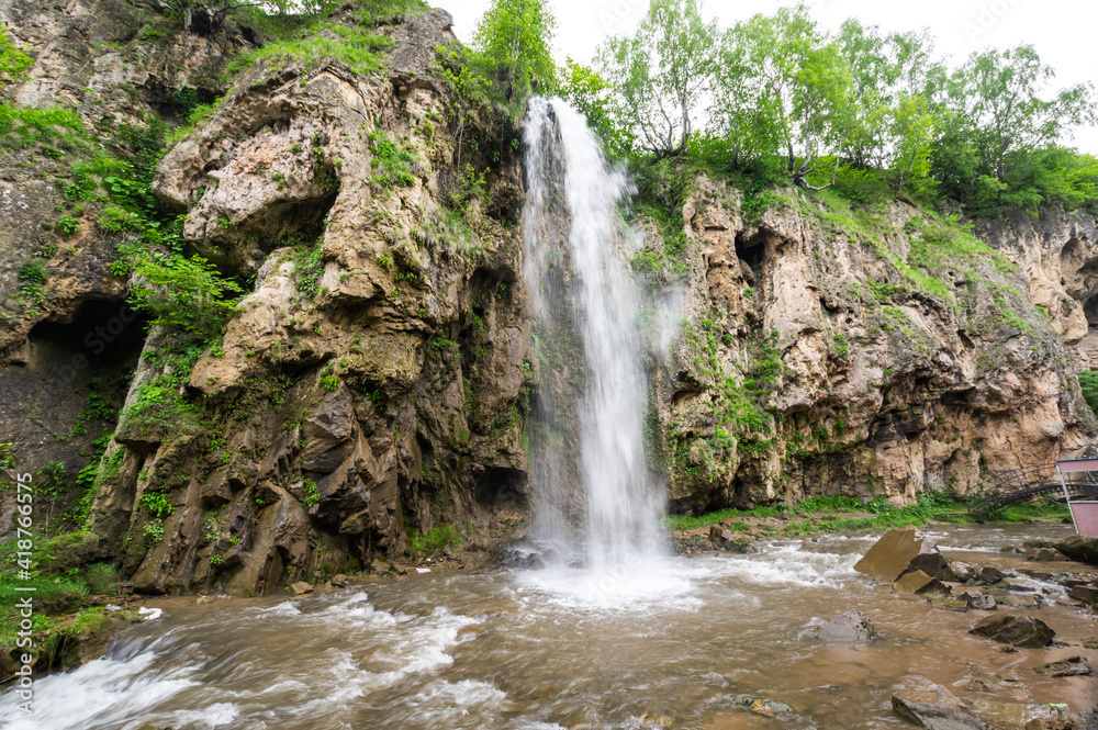 Naklejka premium Honey waterfalls in Caucasus mountains