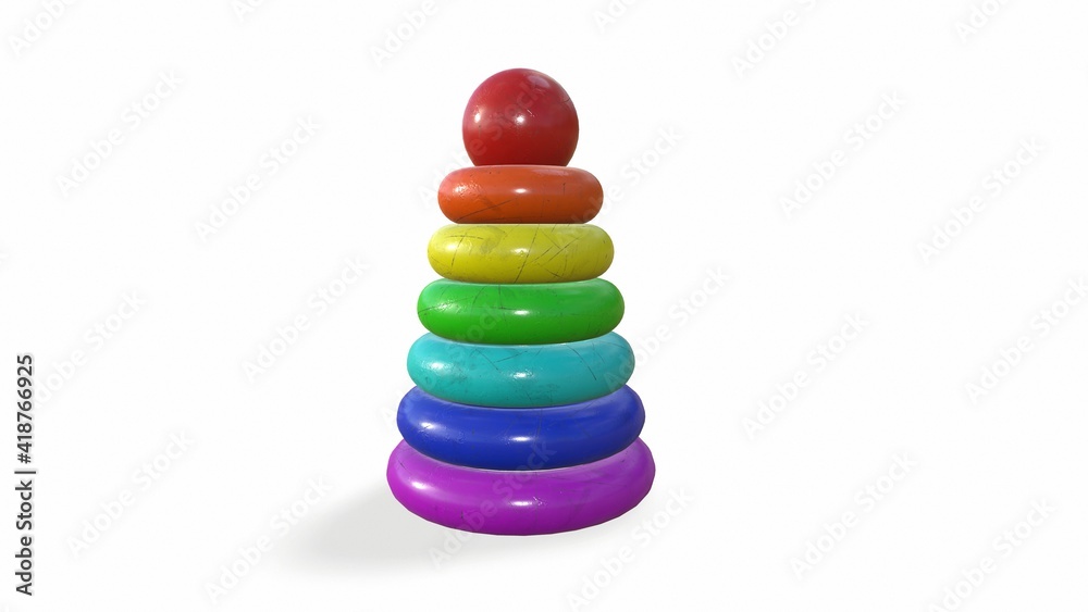 children's toys of simple shape, ball, pyramid 3d-illustration 3d-rendering children's toys of simple shape, ball, pyramid 3d-illustration 3d-rendering