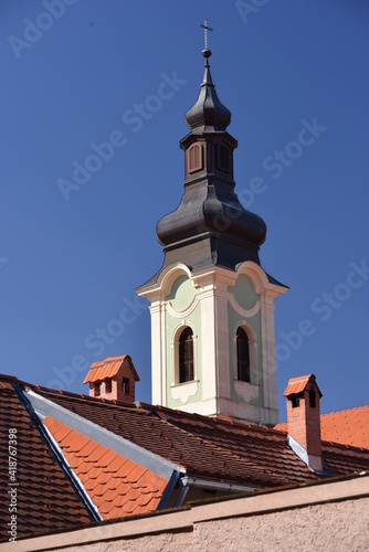 TOWER OF THE SERBIAN ORTHODOX CHURCH IN KARLOVAC, CROATIA