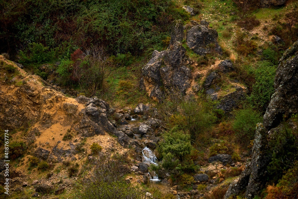 Castle La Iruela located in the Sierra de Cazorla in the region of Andalusia, Spain. Dawn in the castle Castle La Iruela located in the Sierra de Cazorla in the region of Andalusia, Spain. Dawn in the castle
