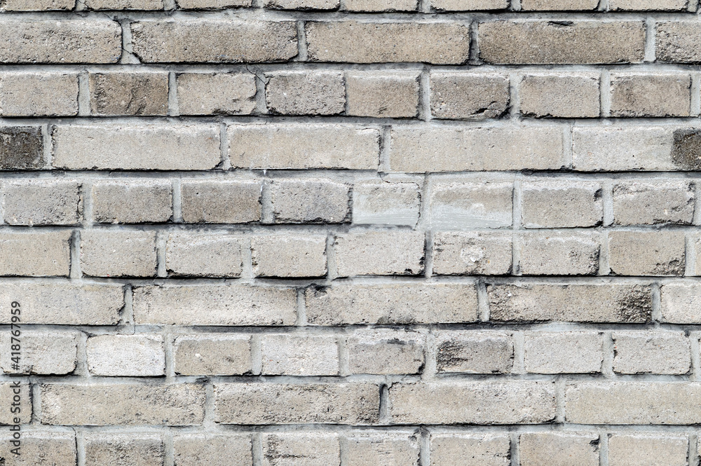 gray brick wall background. seamless texture