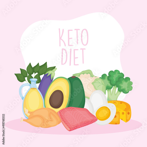 Keto diet illustration