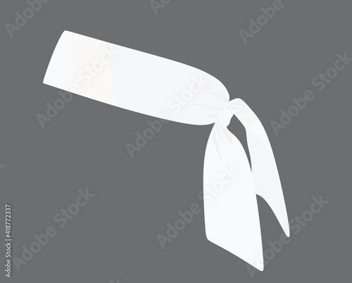 White tennis scarf. vector illustratiion