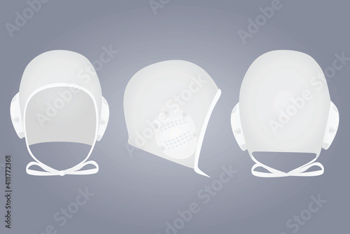 White water polo cap. vector