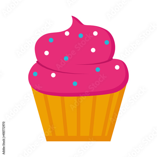 pink sweet cupcake