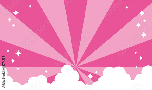 背景イメージ素材4_広告_集中線_ピンク_キラキラ_横長_バナー_広告_背景_セール_バーゲン_ポップアップ vivid pink stripe back image