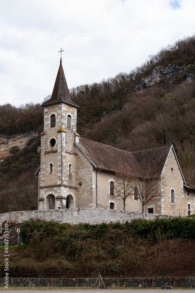 Eglise de Chanaz, Savoie, France.