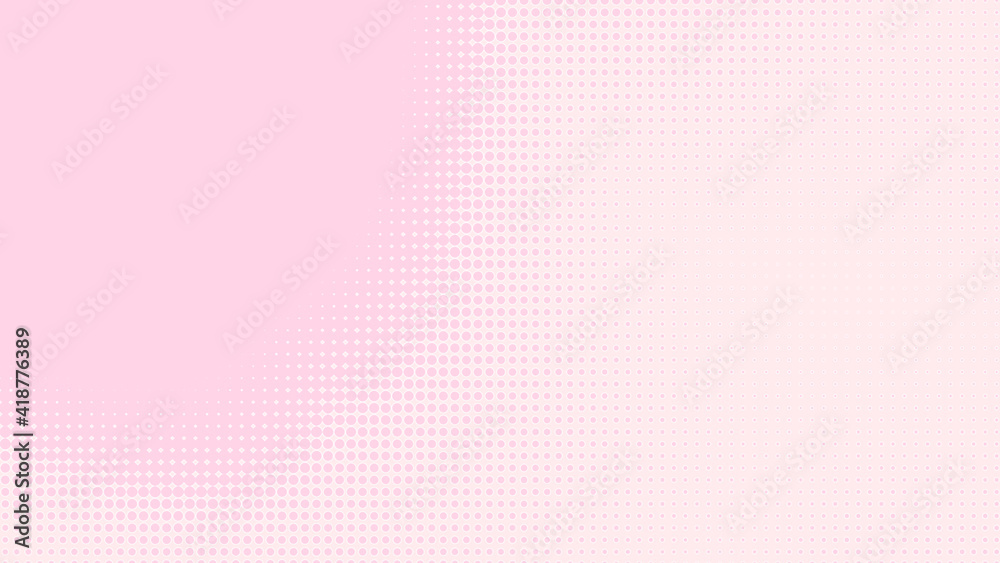 Dot pink white pattern gradient texture background. Abstract pop art halftone and retro style.