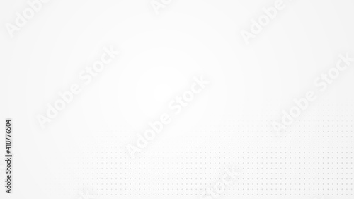 Dot white gray pattern gradient light texture background. Abstract technology big data digital background. 3d rendering. © Papapig