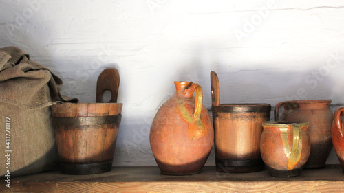 Old ceramic containers for food storage