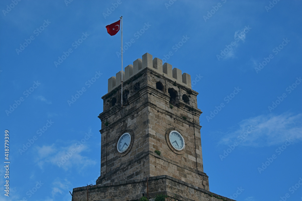 Obraz premium clock tower in the center