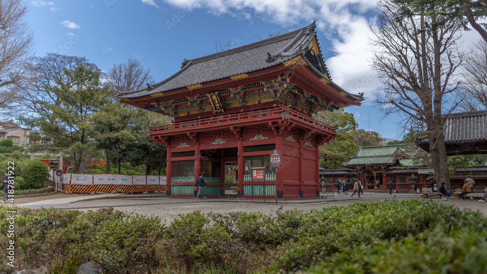 Nezu Shrine established in 1705, one of the oldest worship places in the city. Tokyo, Japan
