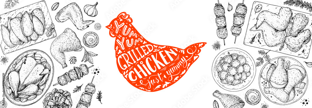 Leghorn Chicken Sketch Vector Graphic by thesilhouettequeenshop · Creative  Fabrica