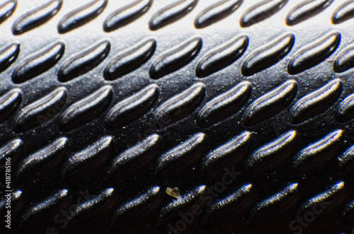 Metal floor plate with diamond pattern background silver