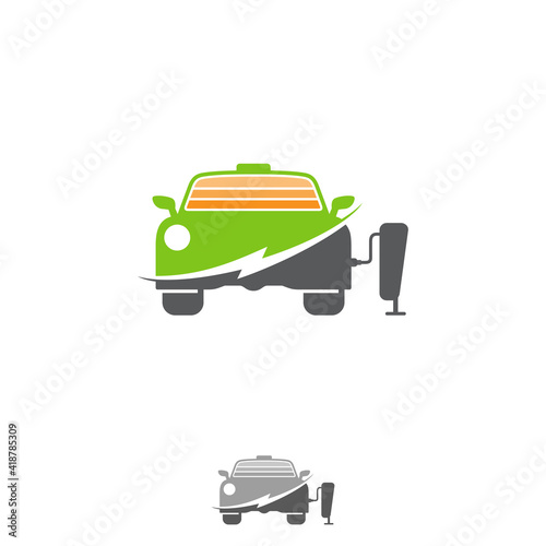 Electric car icon trendy and modern electric car symbol