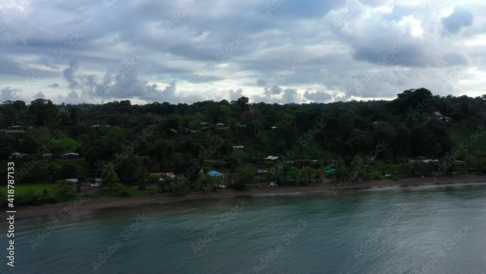 Beach of Agujitas drake bay aerial shot Costa Rica Beach of Agujitas drake bay aerial shot Costa Rica