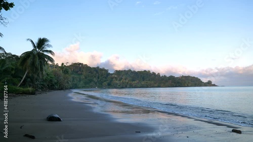 Playa Colorada Agujitas Drake bay Costa Rica sunset on the beach photo