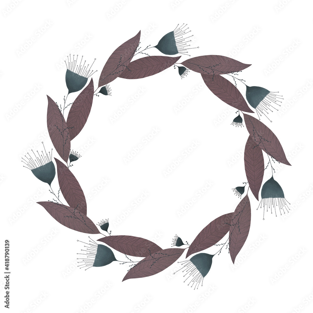Obraz premium A wearth of flowers in brown shades in a calm range 