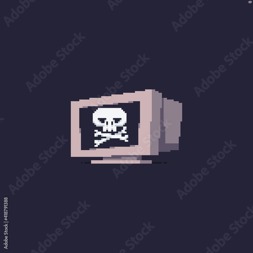 Pixel art pirate computer