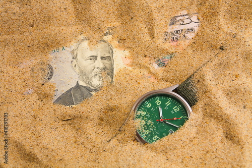 Bilde på lerret fifty dollars and green watch