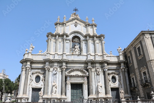 The Church of Sant'Agata Abbey in Catania, Italy Sicily