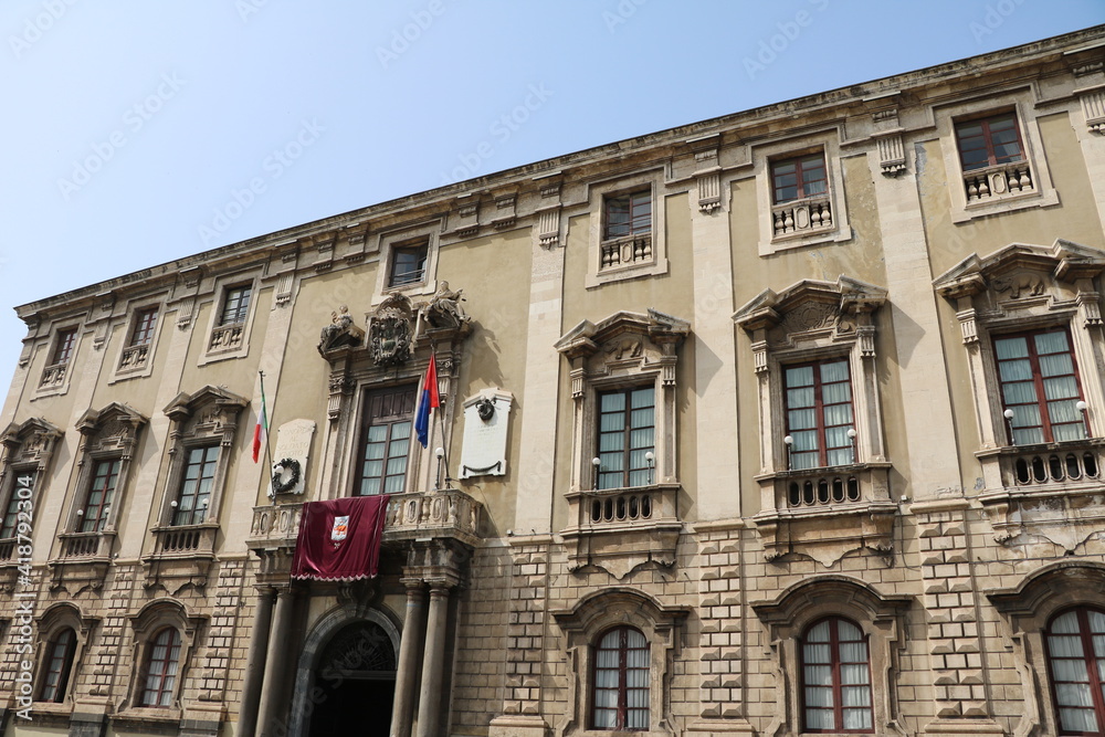 City hall in Catania, Italy Sicily