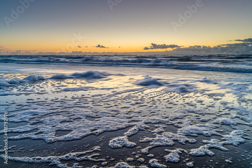 Beautiful beach and sunset background