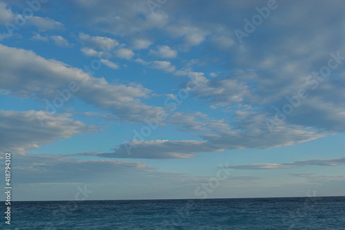 blue sky and sea and clouds