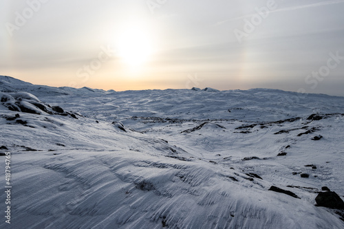 Quadro em tela Rough winter landscape in swedish lapland