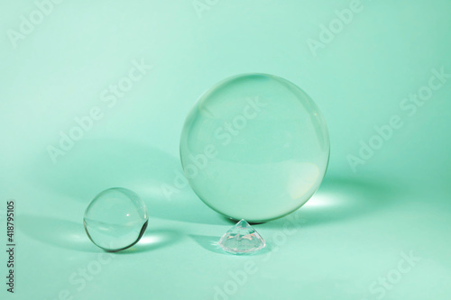 shiny transparent glass objects © Christine