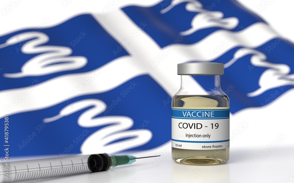 COVID 19 Vaccine approved and launched in Martinique. Corona Virus SARS