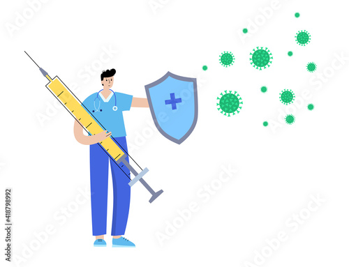 Global vaccination concept