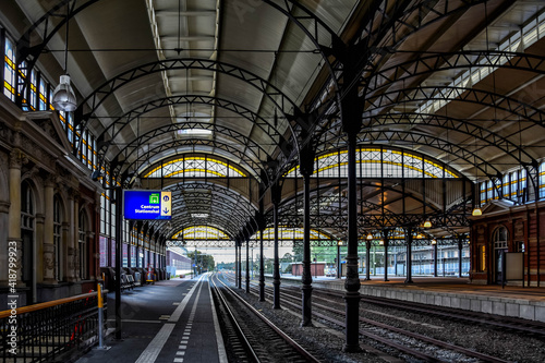 The Hague, The Netherlands. Beautiful railwaystation in the Haque, Netherlands, Holland, Europe.