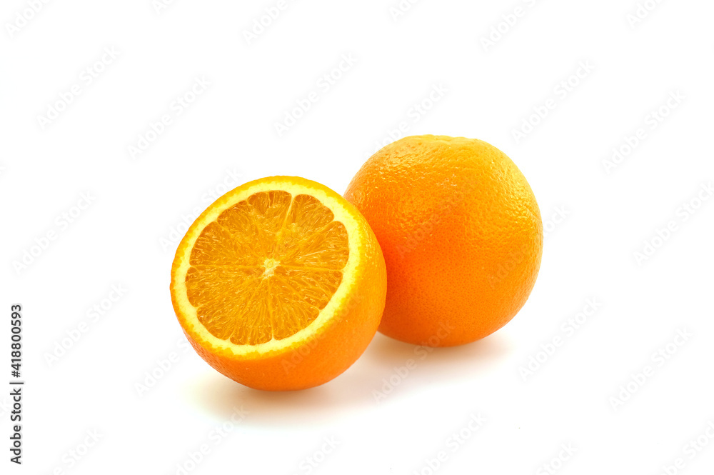 orange in high definition on white background orange in high definition on white background