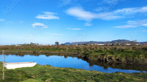 The Northern Litoral Natural Park at Fao, Esposende, Portugal. The large estuary of the Cávado river, where you can spot migratory birds such as capped herons, terns, mallards and herring gulls.