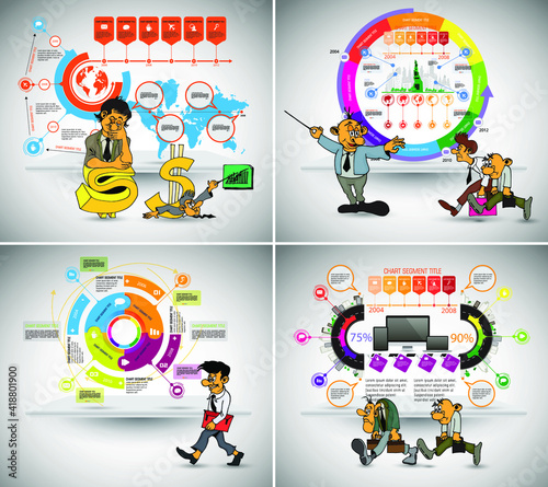 Business concept for internet banners, social media banners, headers of websites, vector illustration 