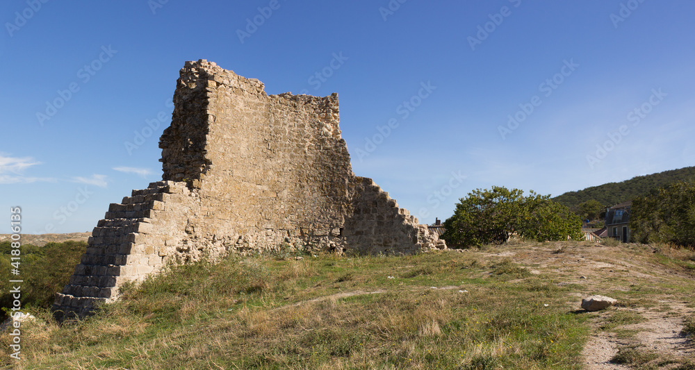 Giovanni di Scaffa tower of the Genoese fortress, XIV century. Feodosia, Crimea.	