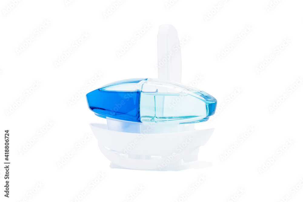 toilet cleaner gel applicator and air freshener isolated on white background.  wc hygiene tool cut out Stock Photo | Adobe Stock