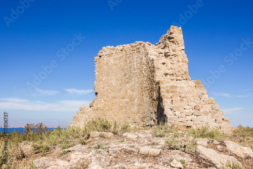 Giovanni di Scaffa tower of the Genoese fortress, XIV century. Feodosia, Crimea. 