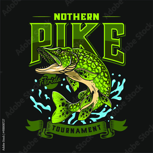 northen pike fishing tournament logo
