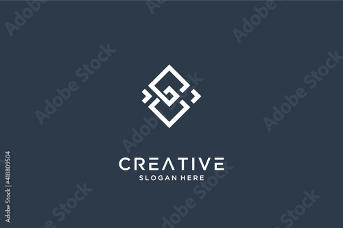 Abstract letter c logo design