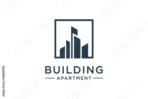 building square logo design template