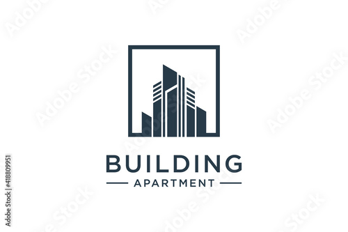 clean building logo design inspiration