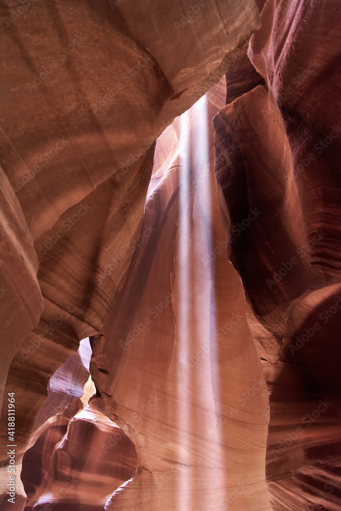 Colorful rocks and sunlight rays in Antelope Canyon National Park, Arizona, Usa. Colorful rocks and sunlight rays in Antelope Canyon National Park, Arizona, Usa.