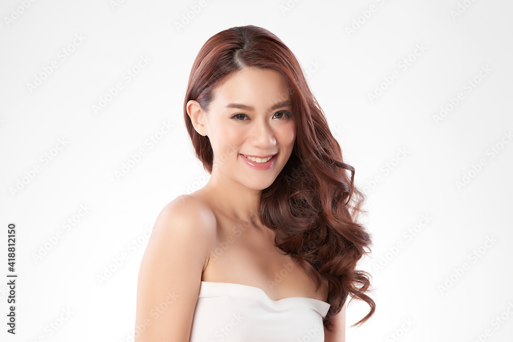 Beautiful young asian woman with clean fresh skin on white background, Face care, Facial treatment, Cosmetology, beauty and spa, Asian women portrait Beautiful young asian woman with clean fresh skin on white background, Face care, Facial treatment, Cosmetology, beauty and spa, Asian women portrait