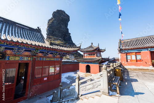 Cheng'en Temple on the top of Fanjing Mountain, Tongren, Guizhou, China photo