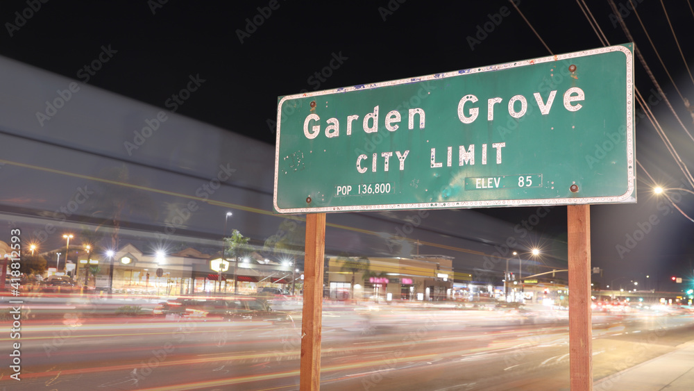 Garden Grove California Public Welcome Sign
Garden Grove California Public Welcome Sign