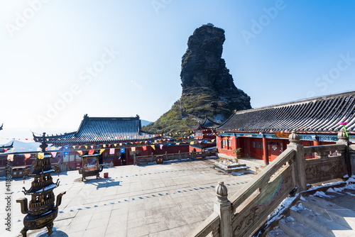 Cheng'en Temple on the top of Fanjing Mountain, Tongren, Guizhou, China photo