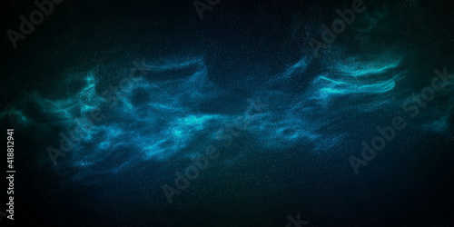 Blue Nebula galaxy background 