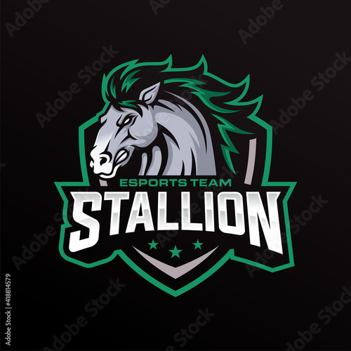 Stallion Mascot Esports Vector Illustration
